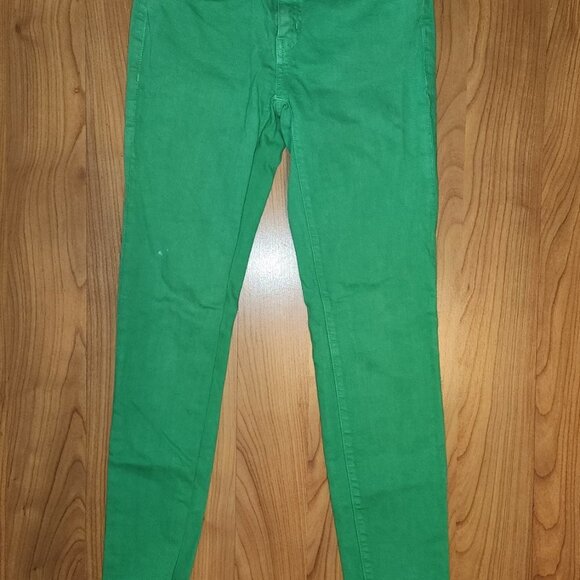Kate Spade Bright Green Play Hooky Perry Street Denim Capris || Sz 27 GUC - Picture 10 of 15